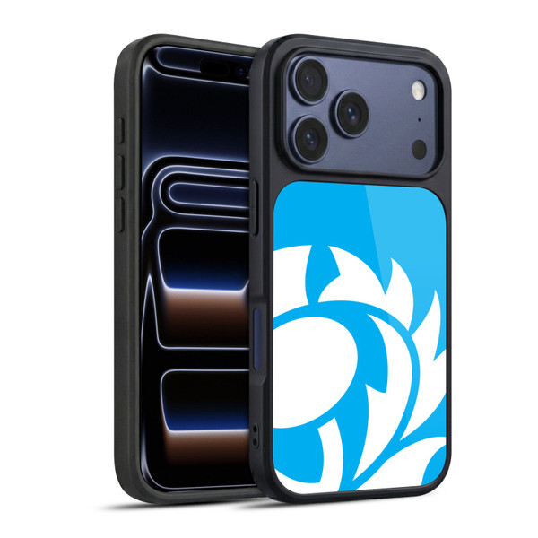 Scotland Rugby Oversized Thistle Sky Blue Gel Armour Case For Apple iPhone 17 Pro