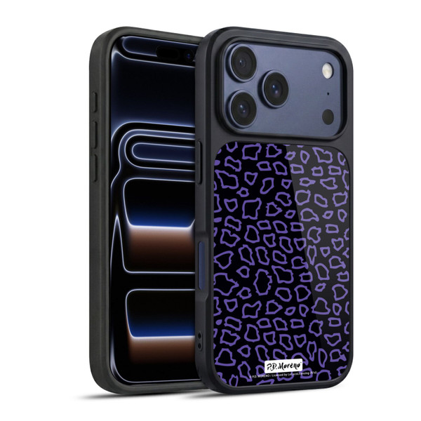 P.D. Moreno Patterns Black Purple Gel Armour Case For Apple iPhone 17 Pro