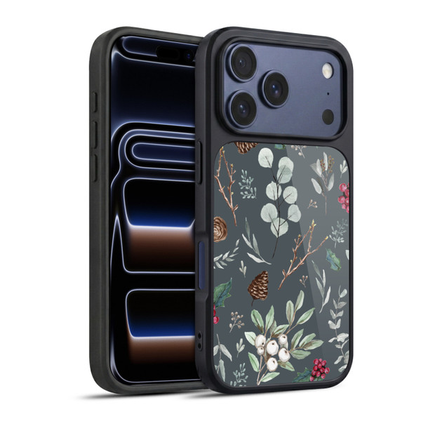 Anis Illustration Floral Pattern Christmas Eucalyptus Blue Gel Armour Case For Apple iPhone 17 Pro