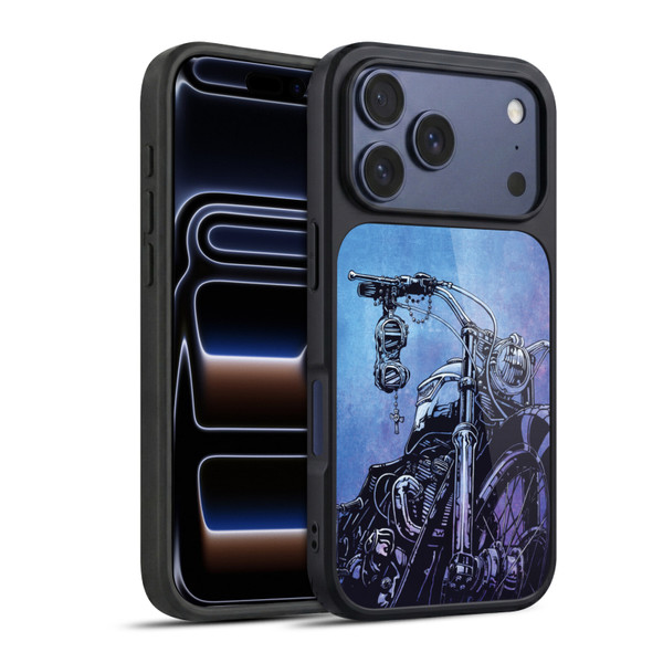David Lozeau Skeleton Grunge Motorcycle Gel Armour Case For Apple iPhone 17 Pro