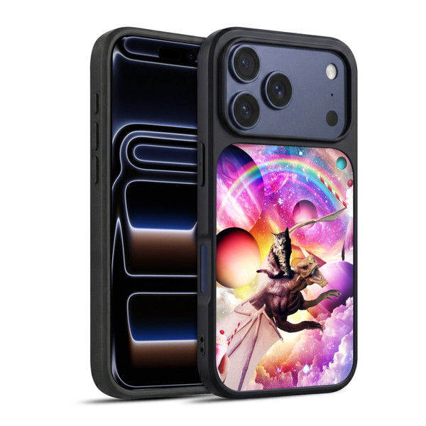 Random Galaxy Mixed Designs Space Dragon & Cat Gel Armour Case For Apple iPhone 17 Pro