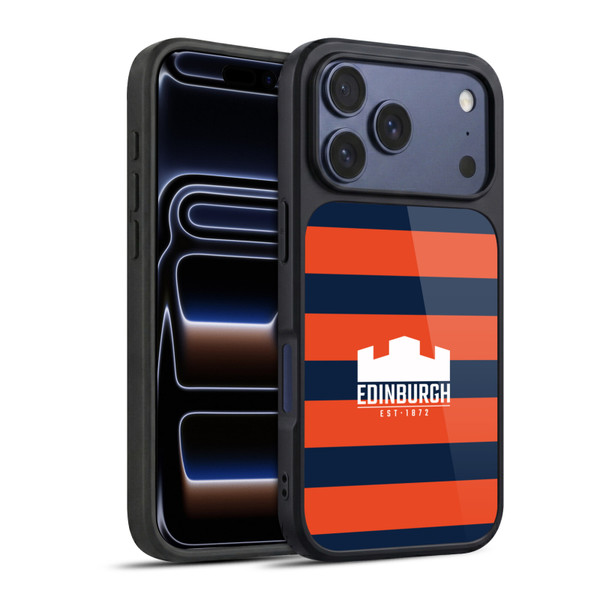 Edinburgh Rugby Graphics Stripes Gel Armour Case For Apple iPhone 17 Pro