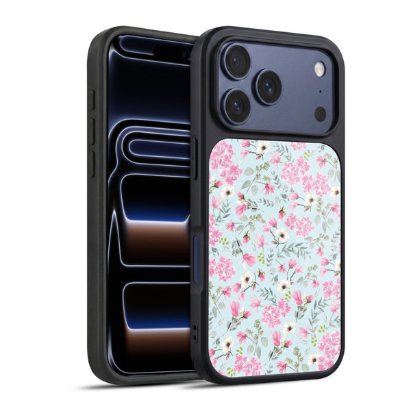Anis Illustration Flower Pattern 2 Pink Gel Armour Case For Apple iPhone 17 Pro