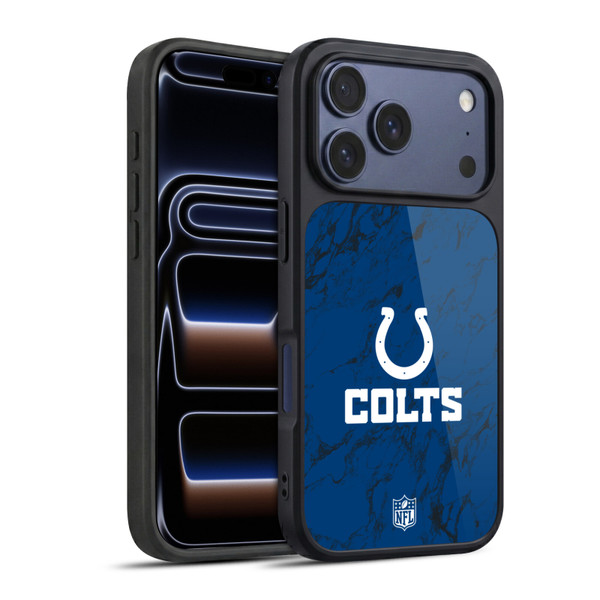 NFL Indianapolis Colts Graphics Coloured Marble Gel Armour Case For Apple iPhone 17 Pro