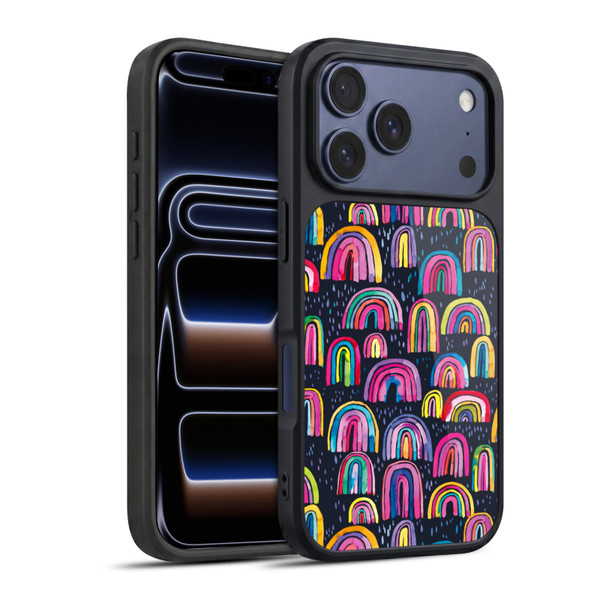 Ninola Summer Patterns Rainbows Navy Gel Armour Case For Apple iPhone 17 Pro
