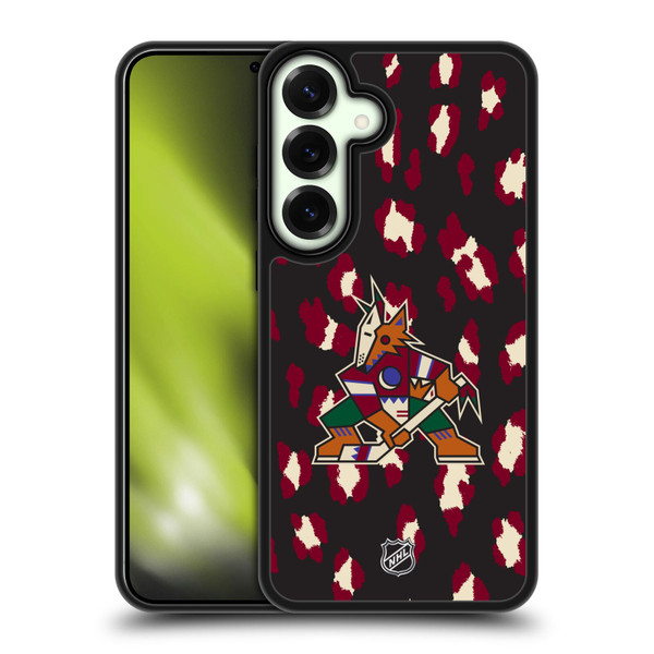 NHL Arizona Coyotes Leopard Pattern Gel Armour Case For Samsung Galaxy S25