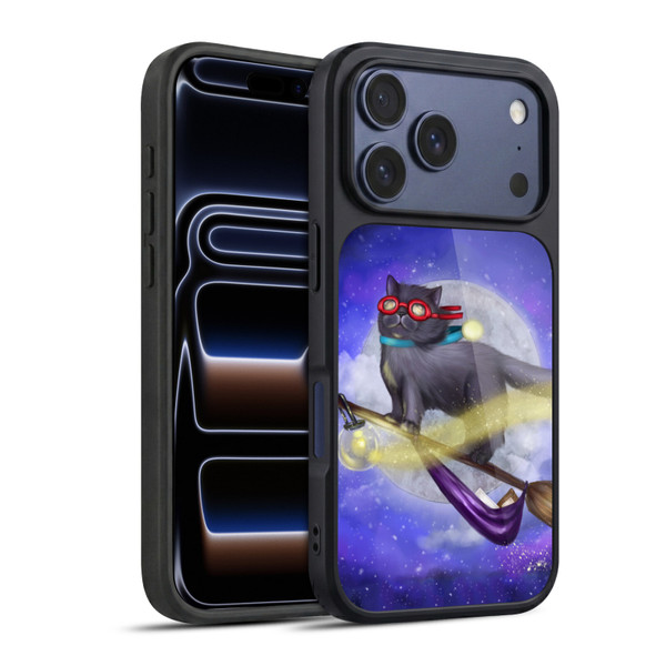 Ash Evans Black Cats Night Fly Gel Armour Case For Apple iPhone 17 Pro