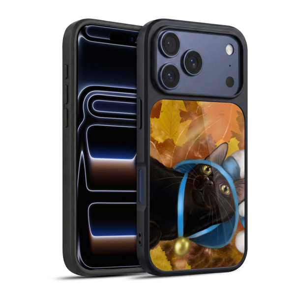 Ash Evans Black Cats Leaves Gel Armour Case For Apple iPhone 17 Pro