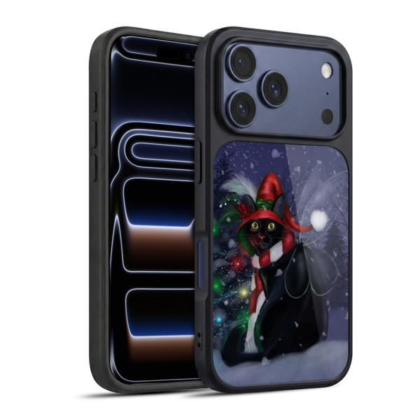 Ash Evans Black Cats Yuletide Cheer Gel Armour Case For Apple iPhone 17 Pro