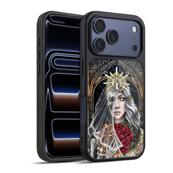 Sarah Richter Gothic Bride Half Skeleton With Roses Gel Armour Case For Apple iPhone 17 Pro