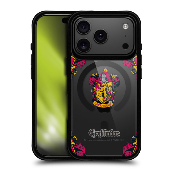 Harry Potter Houses Gryffindor BLACK SHOCKPROOF BUMPER CASE COMPATIBLE WITH Apple iPhone 17 Pro & MAGSAFE