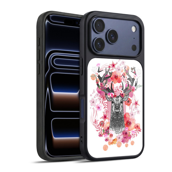 Monika Strigel Animals And Flowers Stag Aztec Gel Armour Case For Apple iPhone 17 Pro