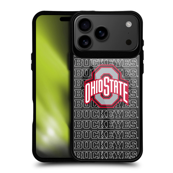 Ohio State University Logo Icon Outline Buckeyes BLACK SHOCKPROOF BUMPER CASE COMPATIBLE WITH Apple iPhone 17 Pro Max & MAGSAFE