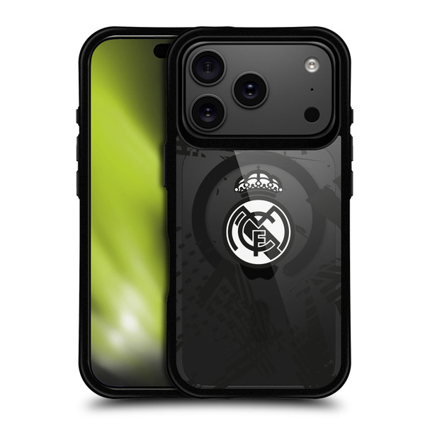 Real Madrid CF Logo Icon Urban BLACK SHOCKPROOF BUMPER CASE COMPATIBLE WITH Apple iPhone 17 Pro & MAGSAFE