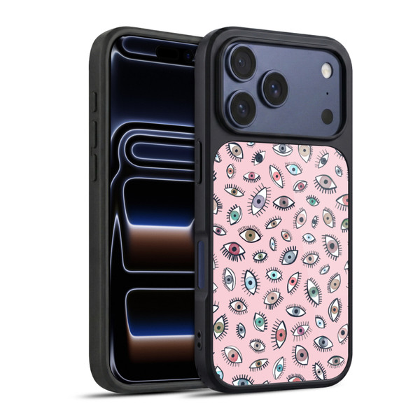 Ninola Patterns 4 Eyes Pink Gel Armour Case For Apple iPhone 17 Pro