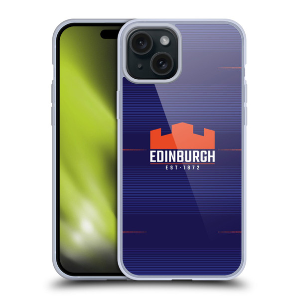 Edinburgh Rugby 2023/24 Crest Kit Home Soft Gel Case for Apple iPhone 15 Plus & MagSafe