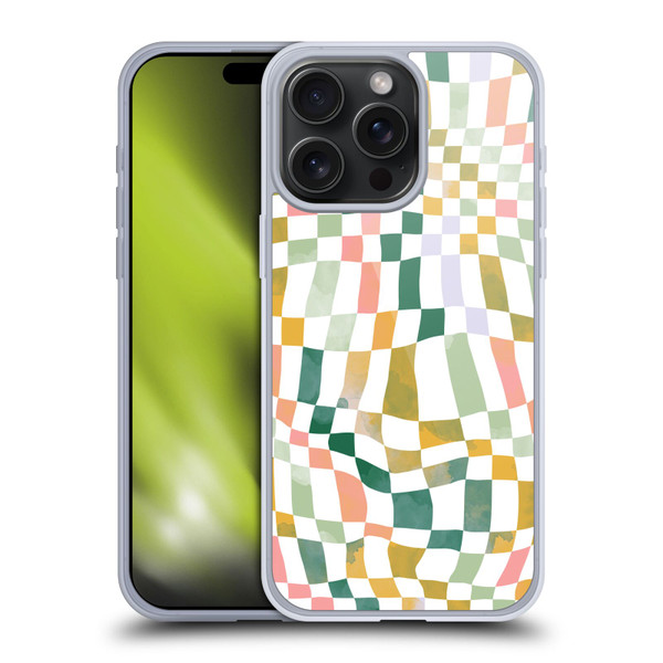 Ninola Checker Pattern Nostalgic Soft Gel Case for Apple iPhone 15 Pro Max & MagSafe