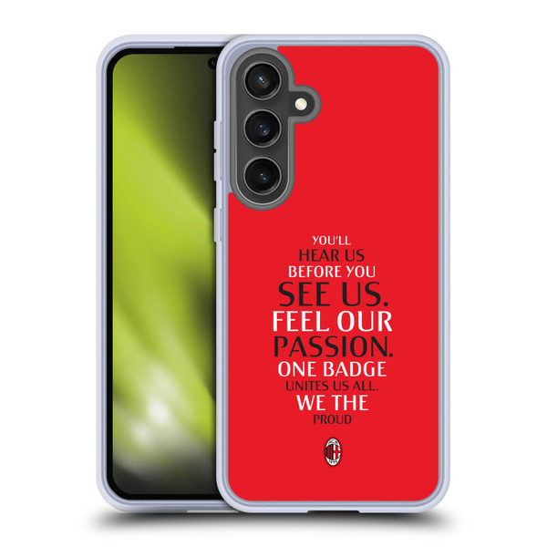 AC Milan Art Typography Soft Gel Case for Samsung Galaxy S24 FE & MagSafe