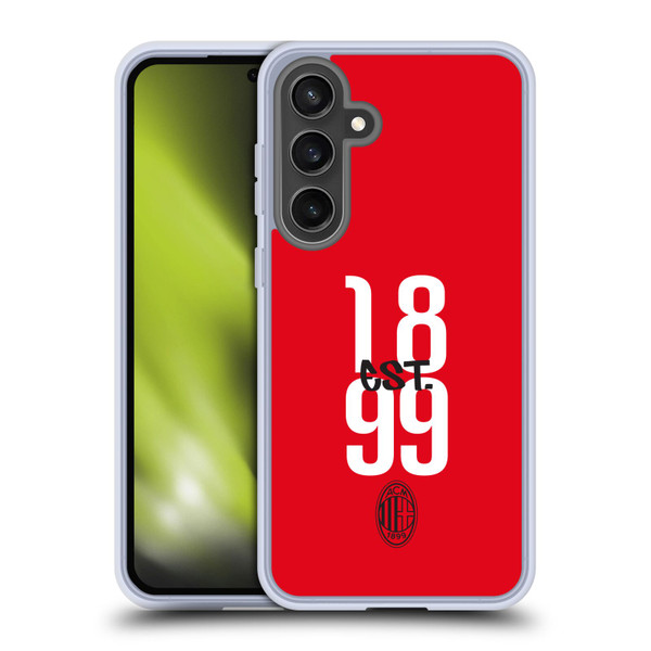 AC Milan Graphics Est. 1899 Soft Gel Case for Samsung Galaxy S24 FE & MagSafe