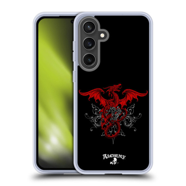 Alchemy Gothic Dragon Draco Rosa Soft Gel Case for Samsung Galaxy S24 FE & MagSafe