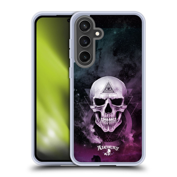 Alchemy Gothic Skull The Void Geometric Soft Gel Case for Samsung Galaxy S24 FE & MagSafe
