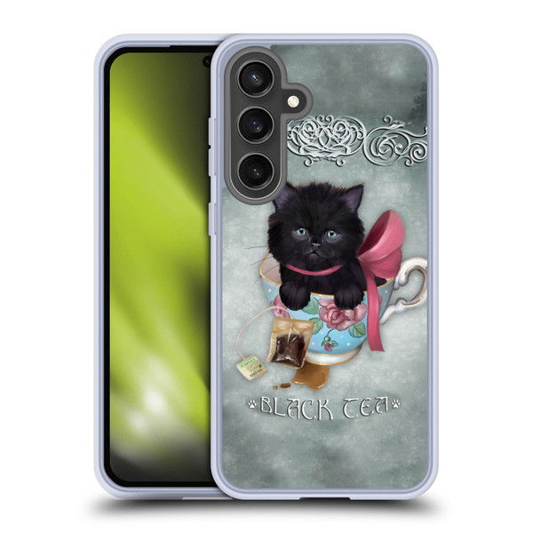 Ash Evans Black Cats Tea Soft Gel Case for Samsung Galaxy S24 FE & MagSafe