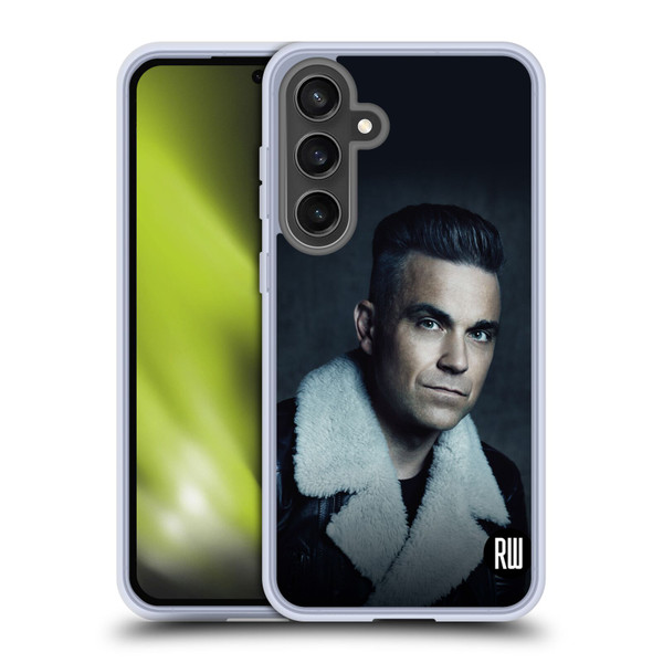 Robbie Williams Calendar Leather Jacket Soft Gel Case for Samsung Galaxy S24 FE & MagSafe