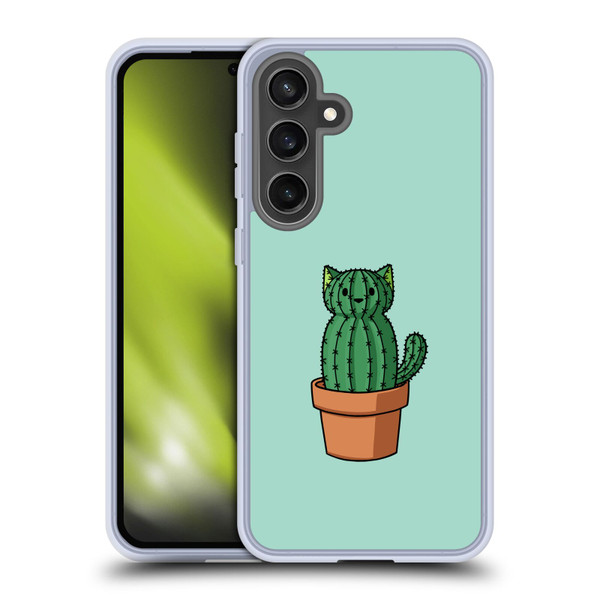 Beth Wilson Doodlecats Cactus Soft Gel Case for Samsung Galaxy S24 FE & MagSafe
