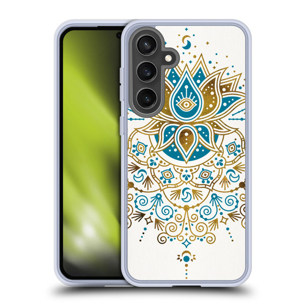 Cat Coquillette Patterns 6 Lotus Bloom Mandala 4 Soft Gel Case for Samsung Galaxy S24 FE & MagSafe