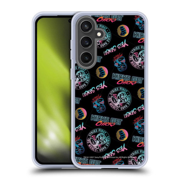 Cobra Kai Key Art Strike Hard Logo Pattern Soft Gel Case for Samsung Galaxy S24 FE & MagSafe