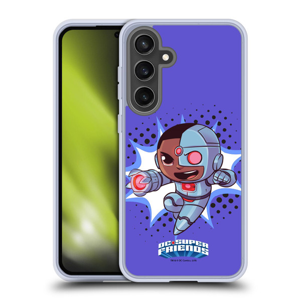 Super Friends DC Comics Toddlers 1 Cyborg Soft Gel Case for Samsung Galaxy S24 FE & MagSafe