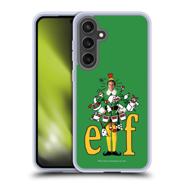 Elf Movie Graphics 2 Doodles Soft Gel Case for Samsung Galaxy S24 FE & MagSafe