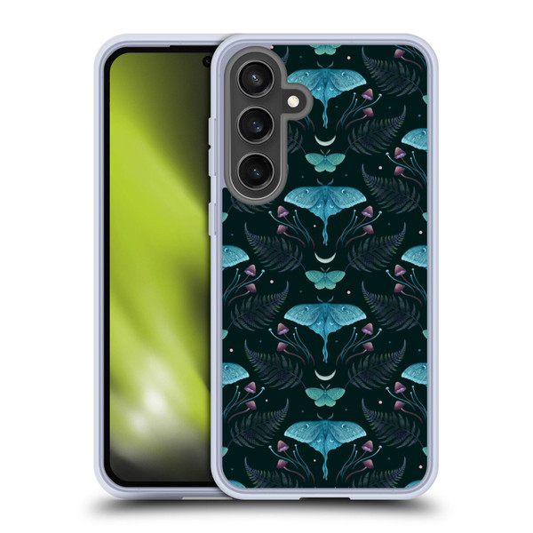 Episodic Drawing Art Emerald Pattern Soft Gel Case for Samsung Galaxy S24 FE & MagSafe