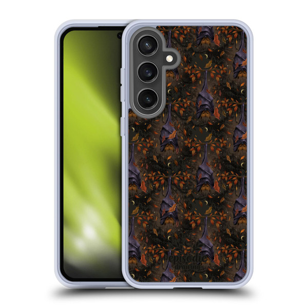 Episodic Drawing Spooky Patterns Autumn Bat Soft Gel Case for Samsung Galaxy S24 FE & MagSafe