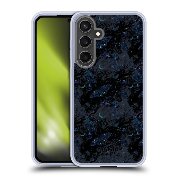 Episodic Drawing Spooky Patterns Witch Moth Soft Gel Case for Samsung Galaxy S24 FE & MagSafe