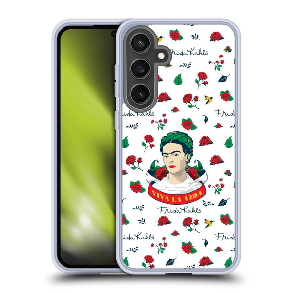 Frida Kahlo Icons Rose Patterns Soft Gel Case for Samsung Galaxy S24 FE & MagSafe