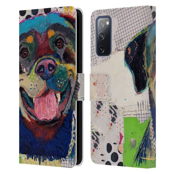 Michel Keck Dogs Rottweiler Leather Book Wallet Case Cover For Samsung Galaxy S20 FE / 5G