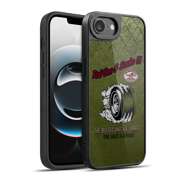 Busted Knuckle Garage Graphics Tire Gel Armour Case For Apple iPhone 16e / Apple iPhone 17e