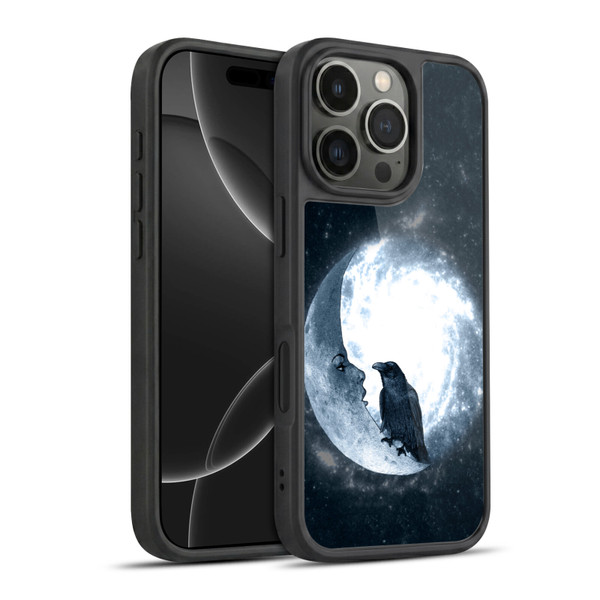 Barruf Animals Crow and Its Moon Gel Armour Case For Apple iPhone 16 Pro