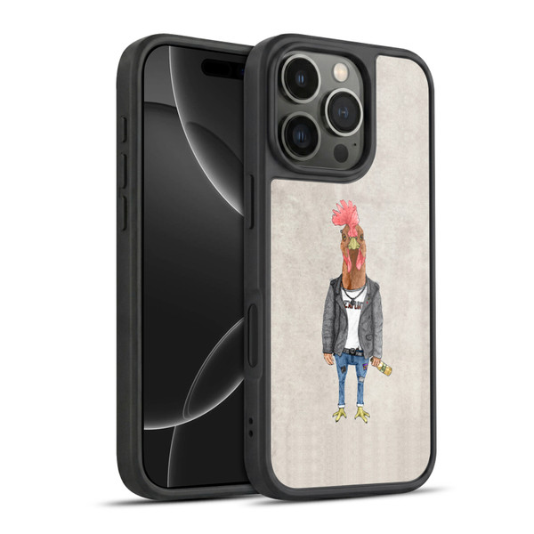 Barruf Animals Punk Rooster Gel Armour Case For Apple iPhone 16 Pro