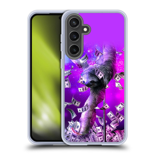 Random Galaxy Animals Dancing Strip Pole Sloth Soft Gel Case for Samsung Galaxy S24 FE & MagSafe