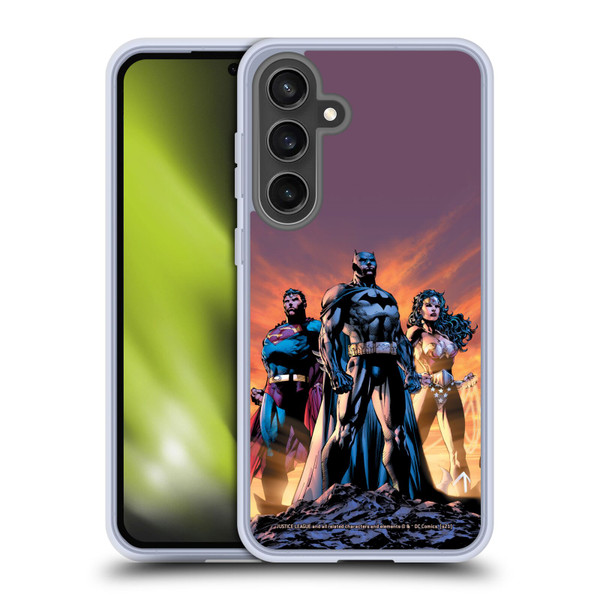 Justice League DC Comics Comic Book Covers Icons Trinity Soft Gel Case for Samsung Galaxy S24 FE & MagSafe