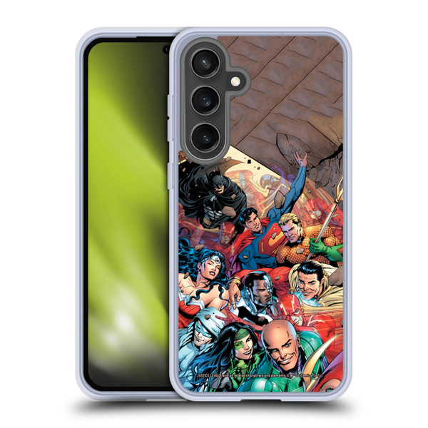 Justice League DC Comics Comic Book Covers #34 Group Soft Gel Case for Samsung Galaxy S24 FE & MagSafe