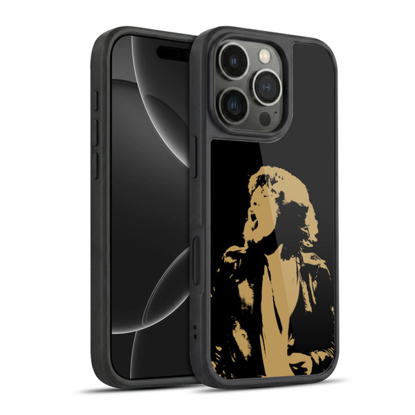 The Rolling Stones Mick Jagger Grunge Gel Armour Case For Apple iPhone 16 Pro