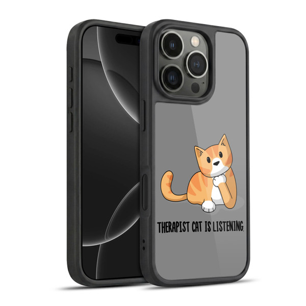 Beth Wilson Doodle Cats 2 Therapist Gel Armour Case For Apple iPhone 16 Pro