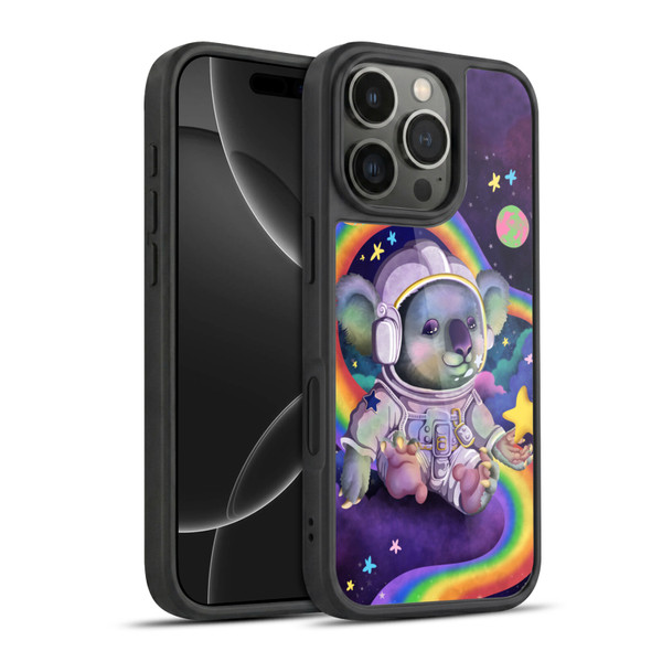Carla Morrow Rainbow Animals Koala In Space Gel Armour Case For Apple iPhone 16 Pro