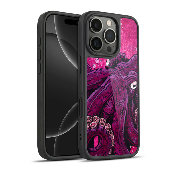 David Lozeau Colourful Grunge Octopus Squid Gel Armour Case For Apple iPhone 16 Pro