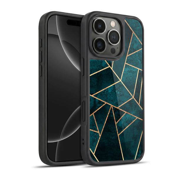 Elisabeth Fredriksson Sparkles Deep Teal Stone Gel Armour Case For Apple iPhone 16 Pro