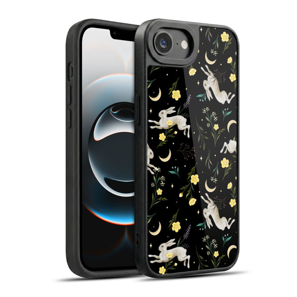 Episodic Drawing Pattern Bunny Night Gel Armour Case For Apple iPhone 16e / Apple iPhone 17e