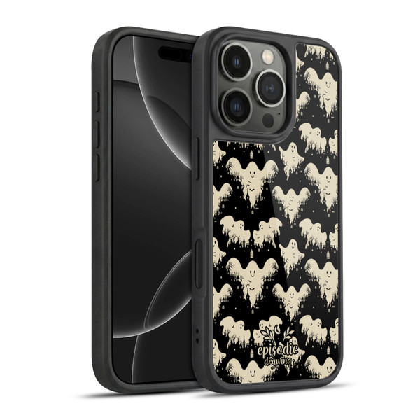 Episodic Drawing Spooky Patterns Halloween Ghost Gel Armour Case For Apple iPhone 16 Pro